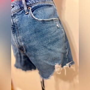 Distressed High Waist Abercrombie & Fitch Denim Shorts